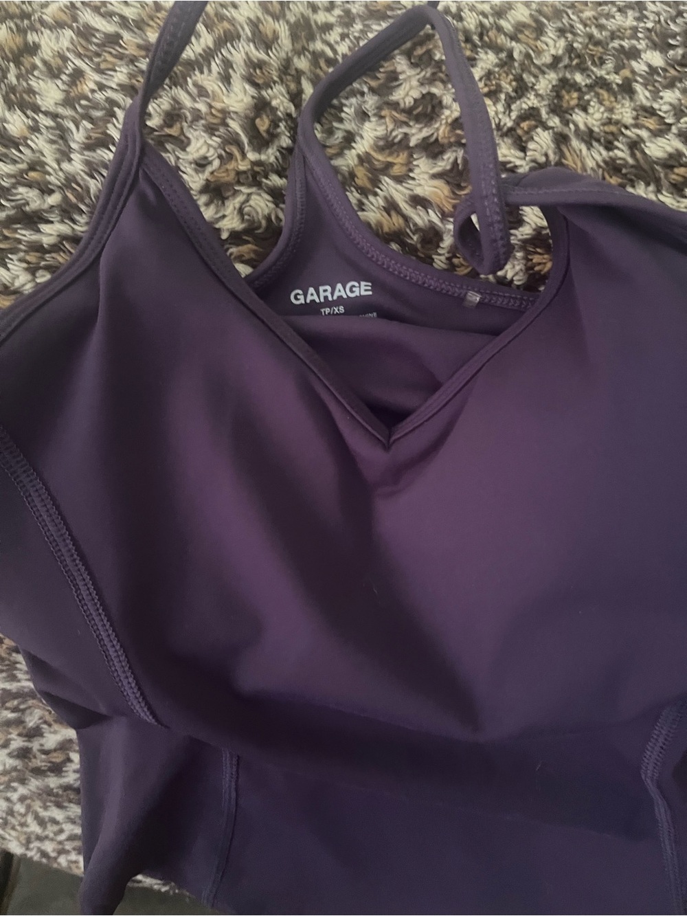 Garage Deep Purple V-Neck Strappy Tank - Picture 6 of 7